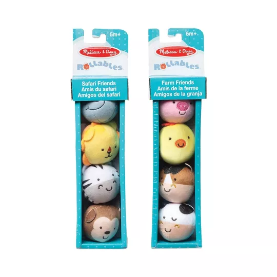 Rollables Safari Set 4 Balles Animaux Sauvages - Melissa & Doug