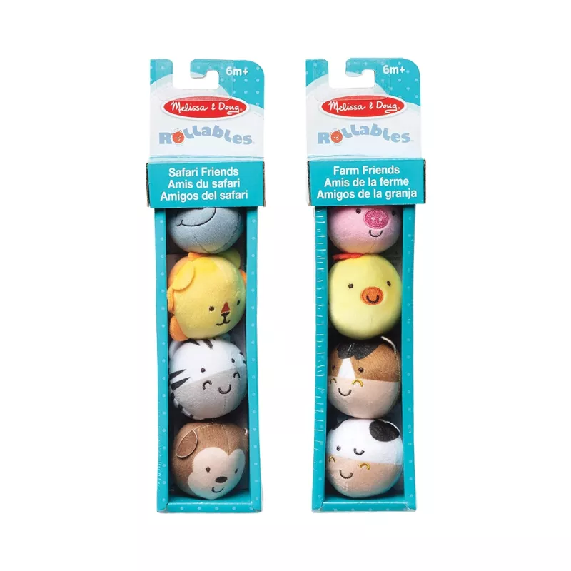 Rollables Safari-Freunde 4 rollende Stofftiere - Melissa & Doug