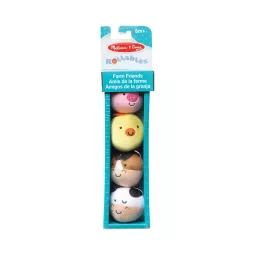Set de 4 balles rondes animaux de la ferme Rollables Melissa & Doug
