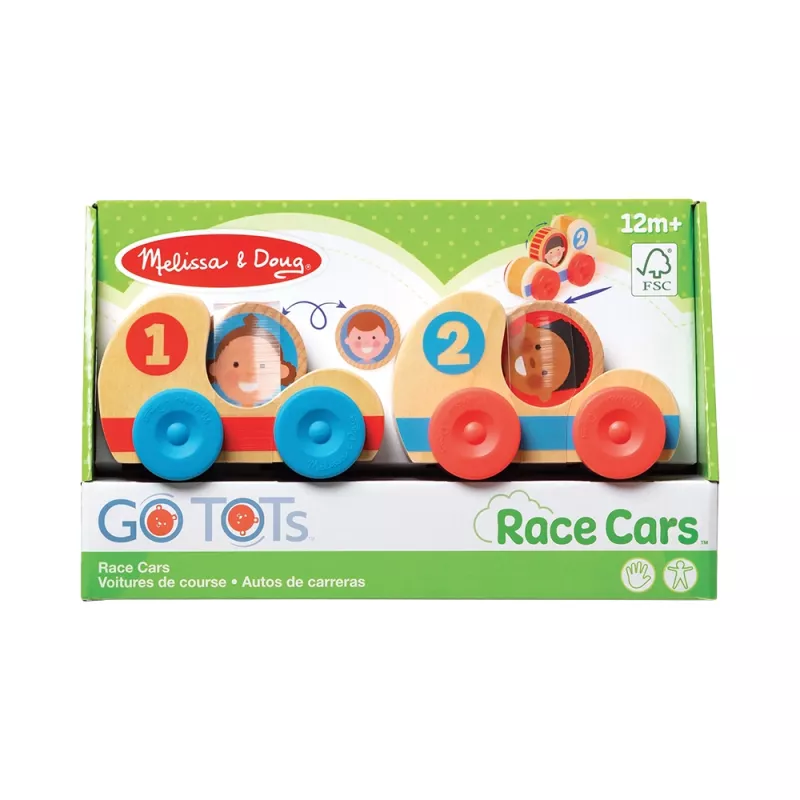 GO Tots Set 2 Macchinine da Corsa in Legno - Melissa & Doug