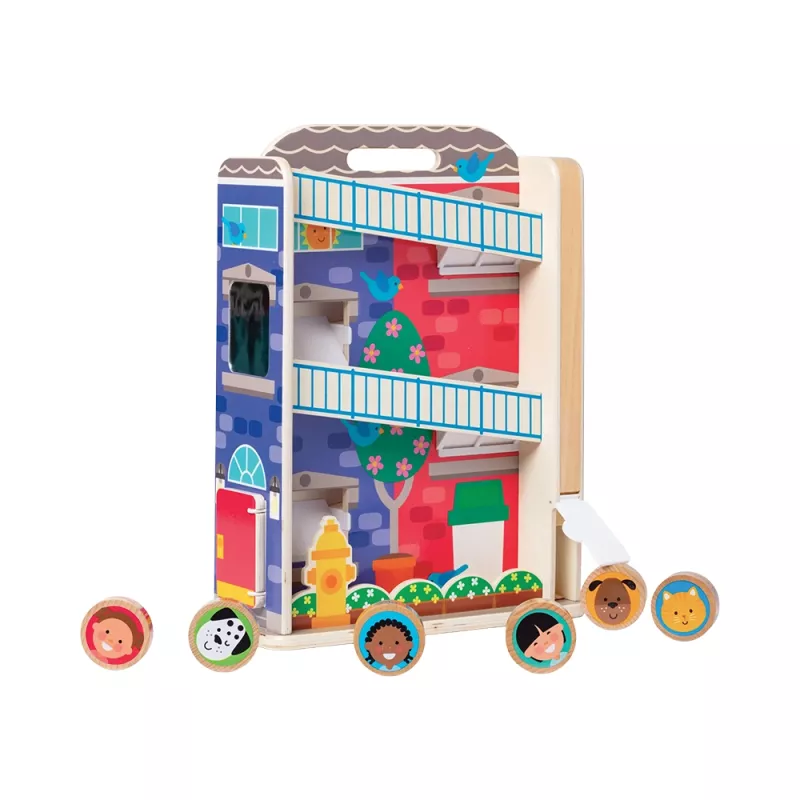 Tour en Bois GO Tots Maison de Ville Town House Tumble - Melissa & Doug