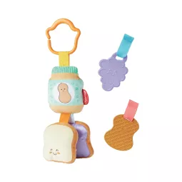 Hochet nomade sensoriel à clipser sandwich beurre de cacahuète et confiture Melissa & Doug