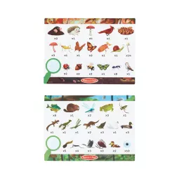 Melissa & Doug großer beidseitiger Natur-Such-und-Find-Bodenpuzzle mit Lupe