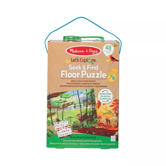 Grand Puzzle Double Face Cherche et Trouve Let's Explore (48 pcs) - Melissa & Doug
