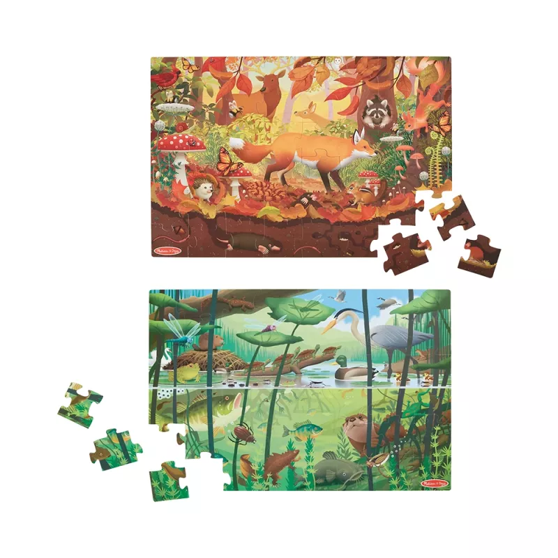 Grande Puzzle Reversibile Cerca e Trova Let's Explore (48 pz)
