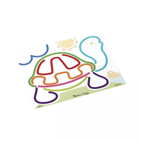 Valigetta di trasporto creativa Melissa & Doug con stilo e cordoncini colorati Rainbow Cord