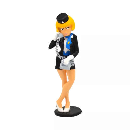 Statuetta da collezione in metallo di piombo di alta qualità Natacha Hostess Pixi Dupuis