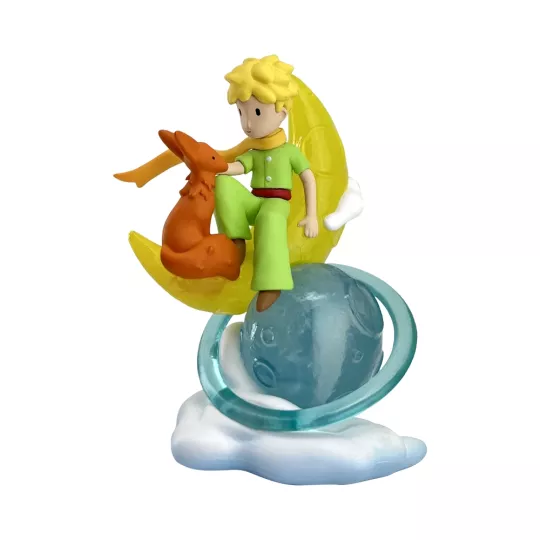Statuetta Il Piccolo Principe e la Volpe sulla Luna - Plastoy