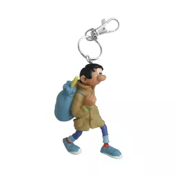 Porte-clés figurine PVC Gaston Lagaffe en duffle-coat Dupuis Plastoy