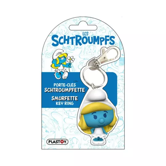 Porte-clés figurine PVC Chibi Schtroumpfette Les Schtroumpfs Peyo Plastoy