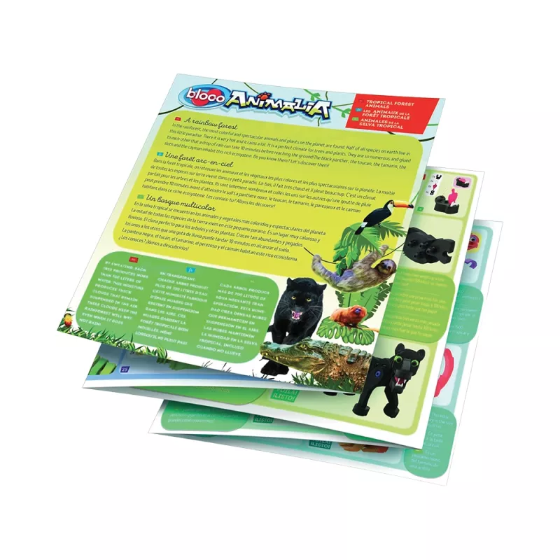 Bloco Gioco di Costruzione Animali della Foresta Pluviale