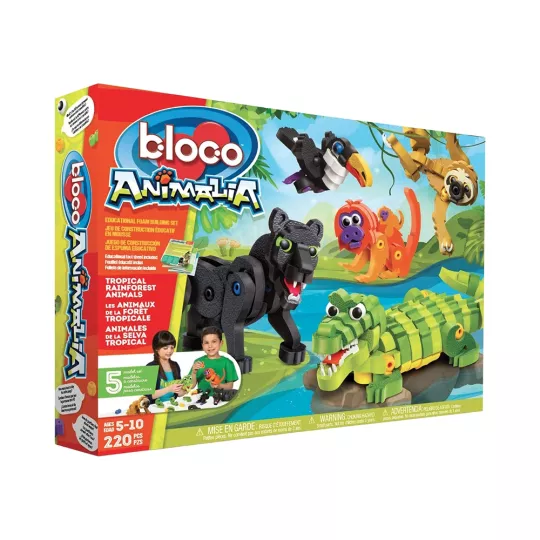 Bloco Gioco di Costruzione Animali della Foresta Pluviale