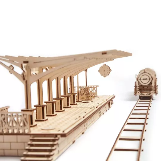 Bahnhof 196-Teile Konstruktions-Puzzle (Mehrsprachig)